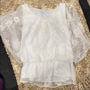 Sheer floral/Lace top